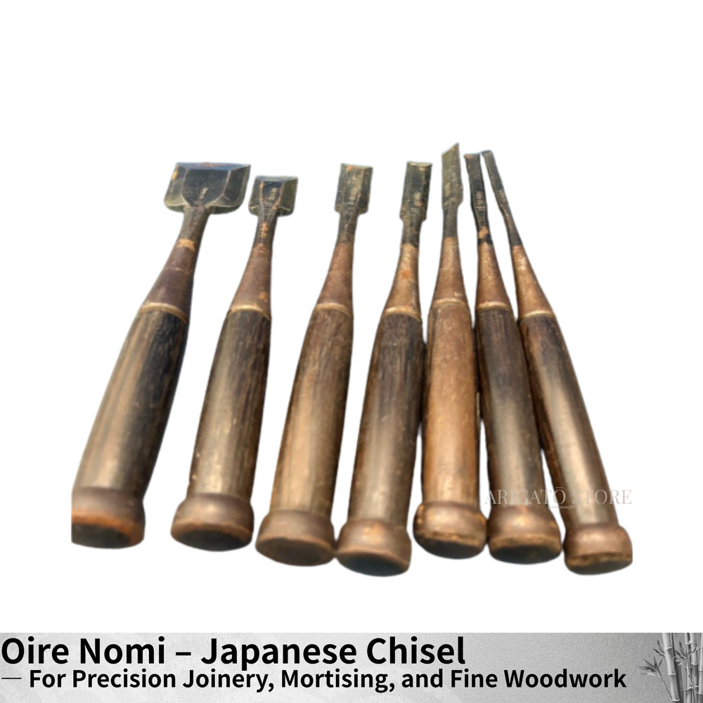 Japanese Hand-forged Chisel Set 7pcs Inscriptions Carpentry Tools