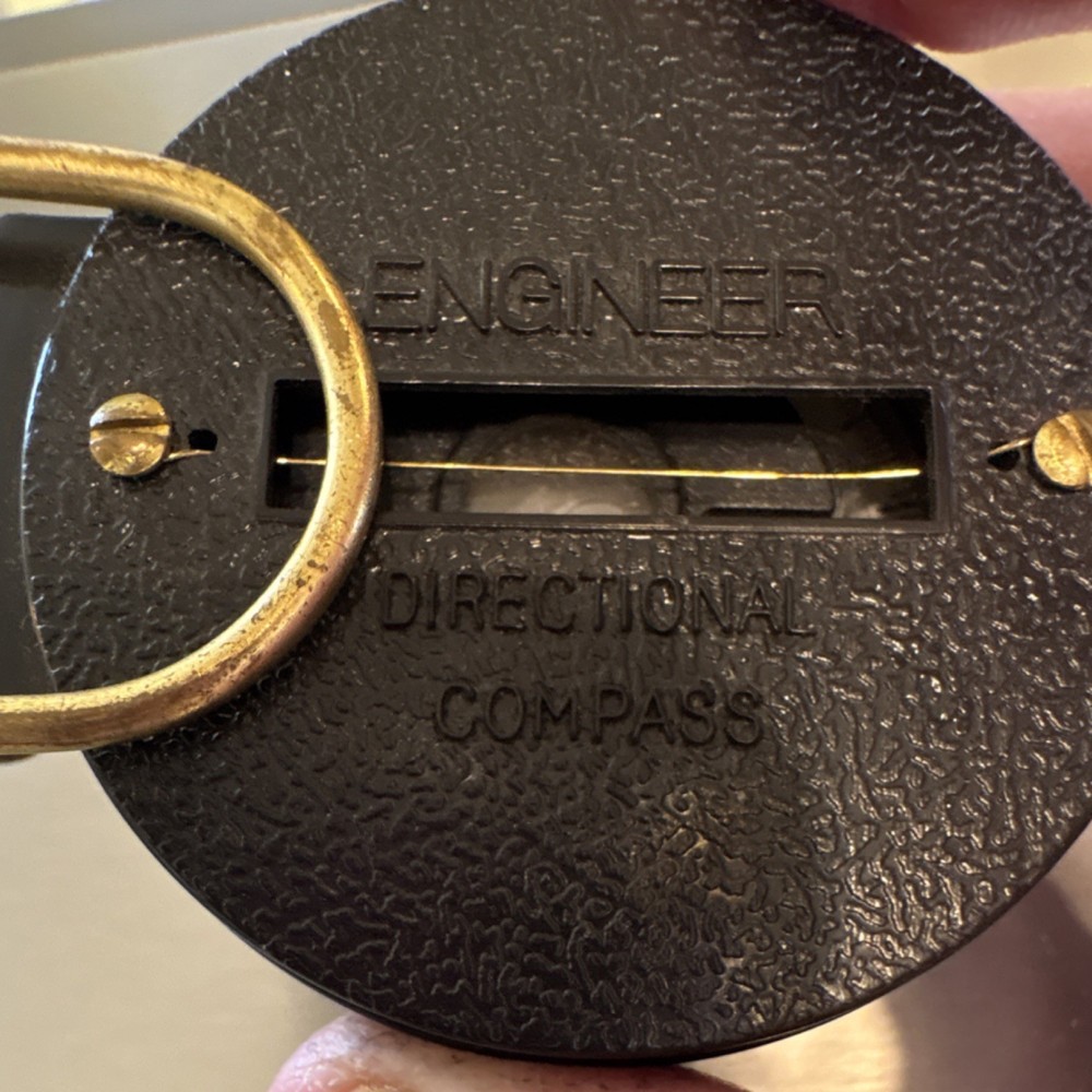 Directional Compass Black with Brass Details