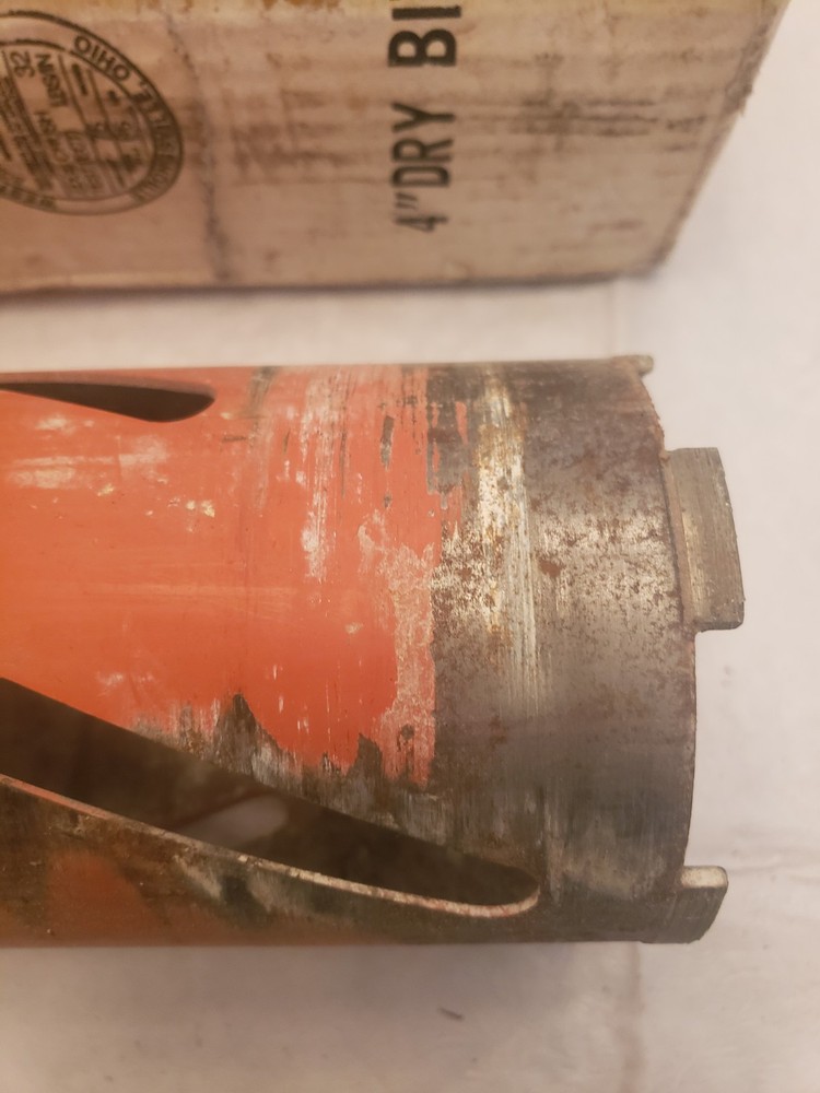 Diamond Core Drill Bit 4"dia x 10" long with 5/8-11 threaded