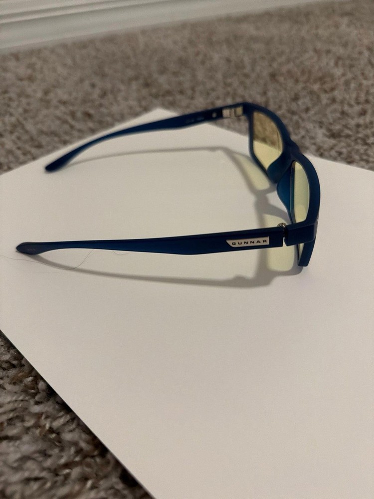 Gunnar Blue Light Blocking Glasses Blue Rectangular Frames