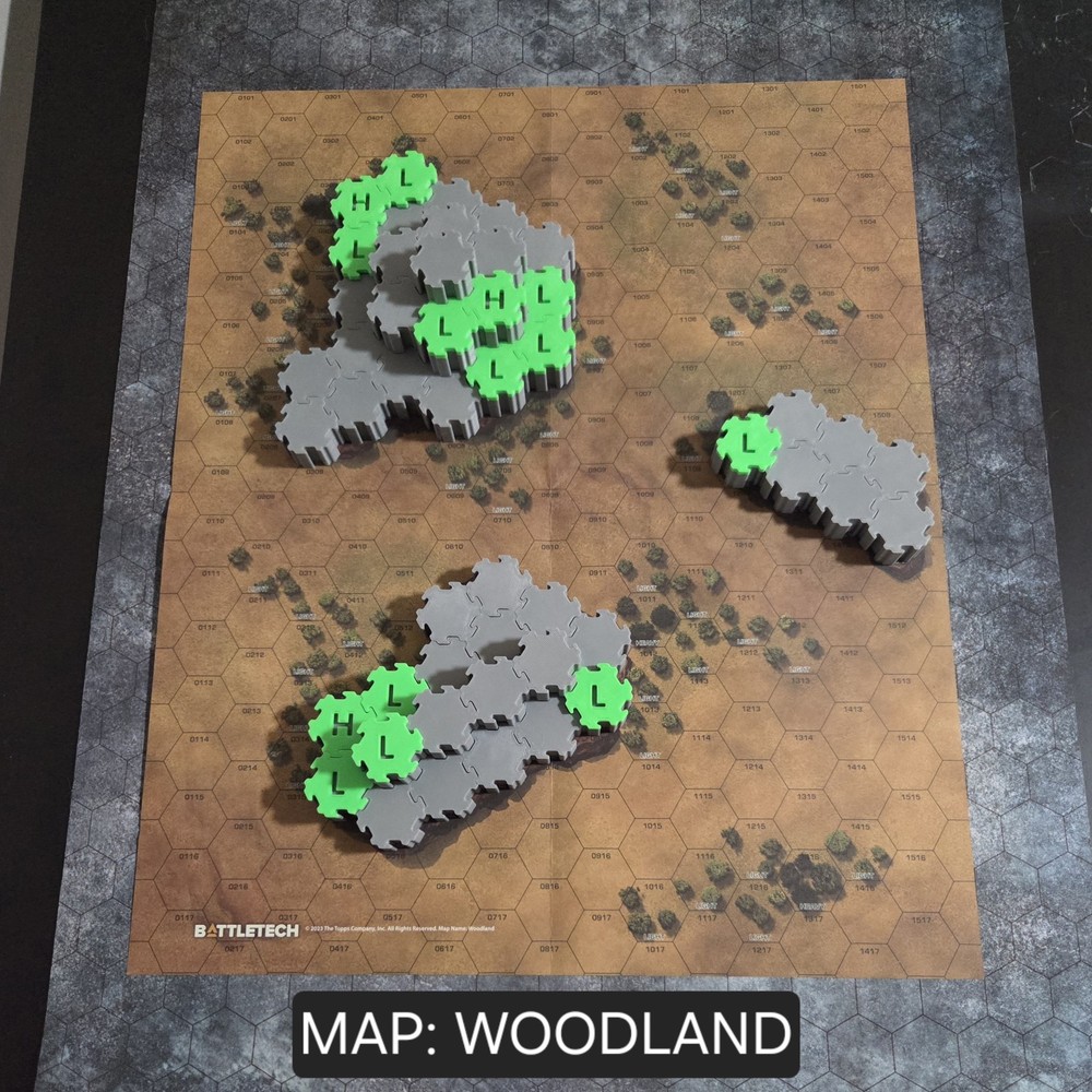 Battletech Woodland - 3D Interlocking Terrain