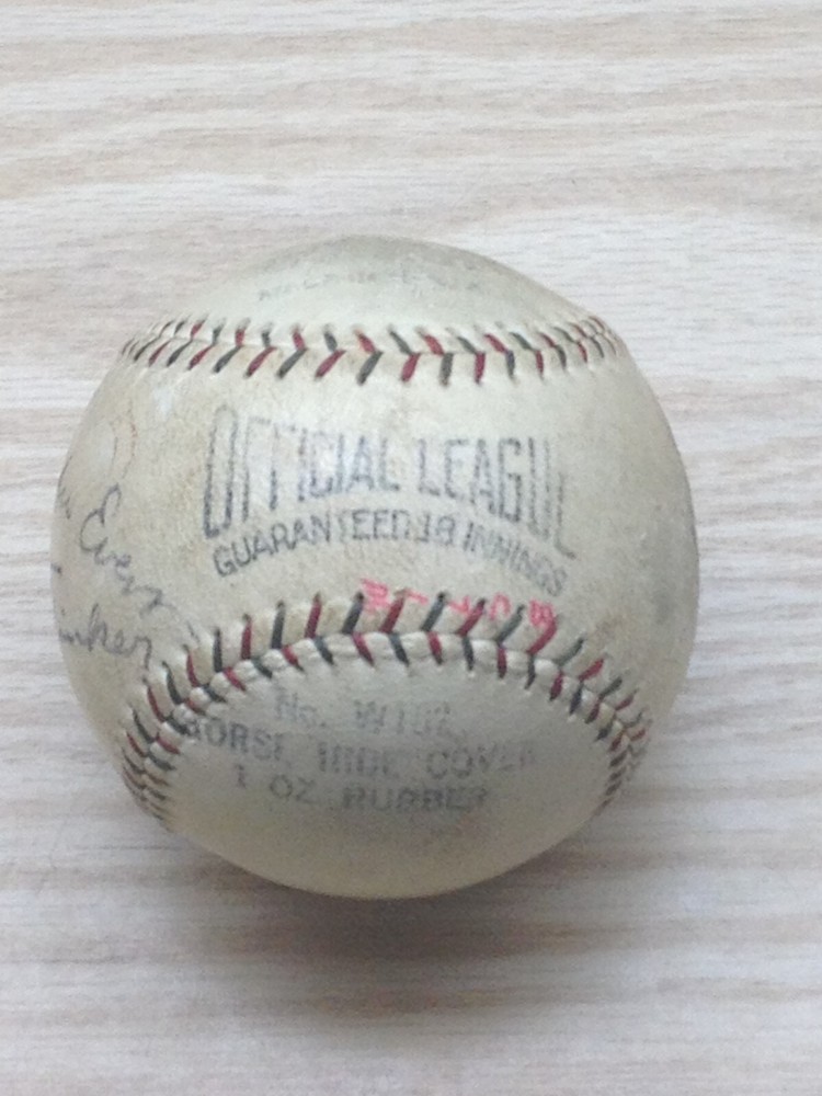 Tinker, Evers, Chance autographed ball! COA, please read