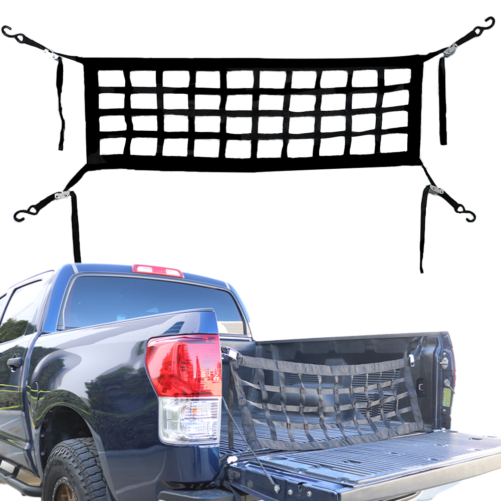 Boxer Tailgate Cargo Net 50”x16” - 4 Adjustable Cam Buckle Straps