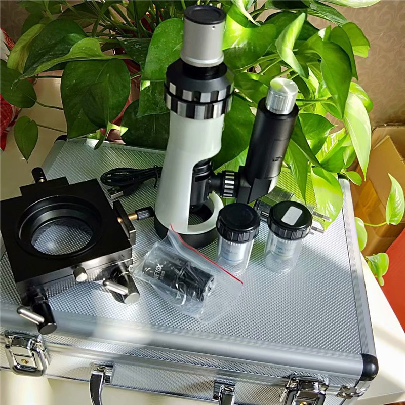 100X-400X Portable Zoom Metallographic Microscope Hand-held Microscope