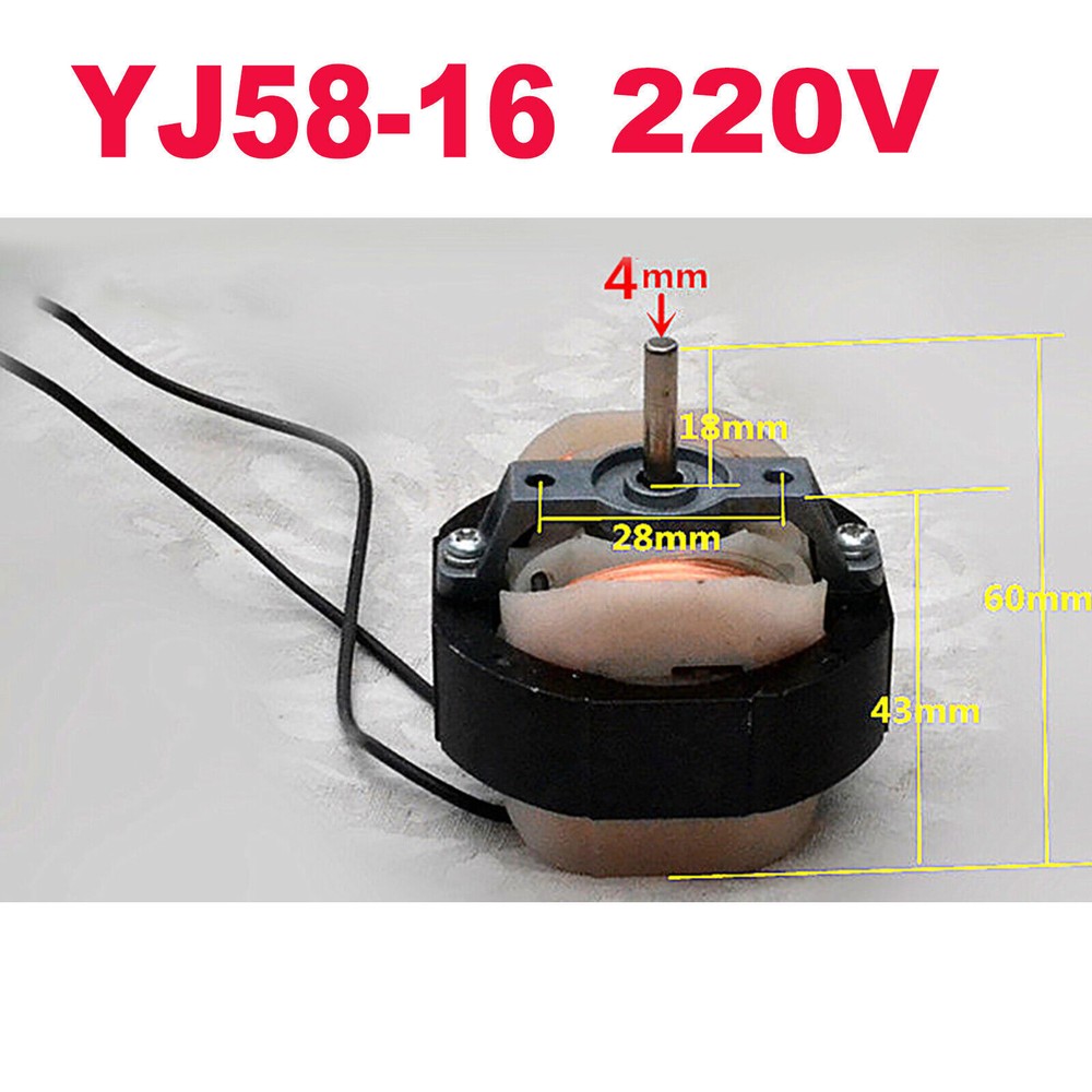 For Ventilation Fan Heater 220V Motor YJ58-16 Shaded Pole Asynchronous Replace