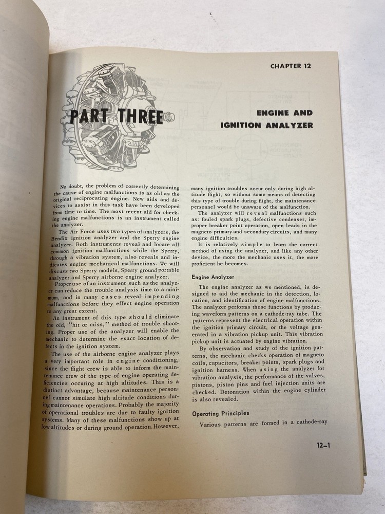 US Air Force 52-9 Engine Conditioning for Reciprocating Engine Airplanes Vintage