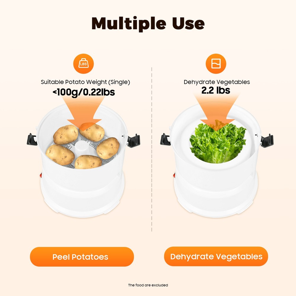 Electric Potato Peeler 85W Kitchen Automatic Vegetable Potato Peeling Machine