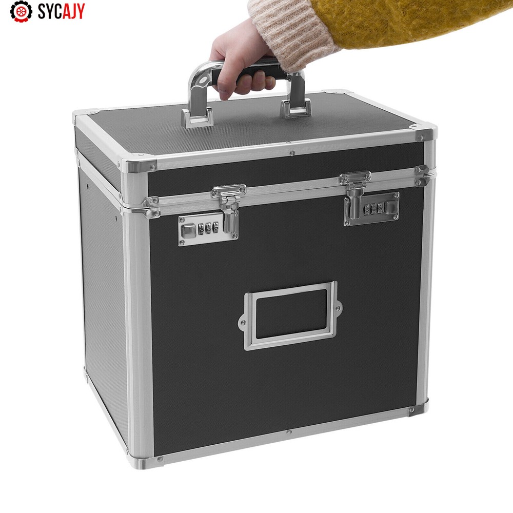 Fireproof Document File Organizer Box Storage Filing Cabinet Safe Portable Box