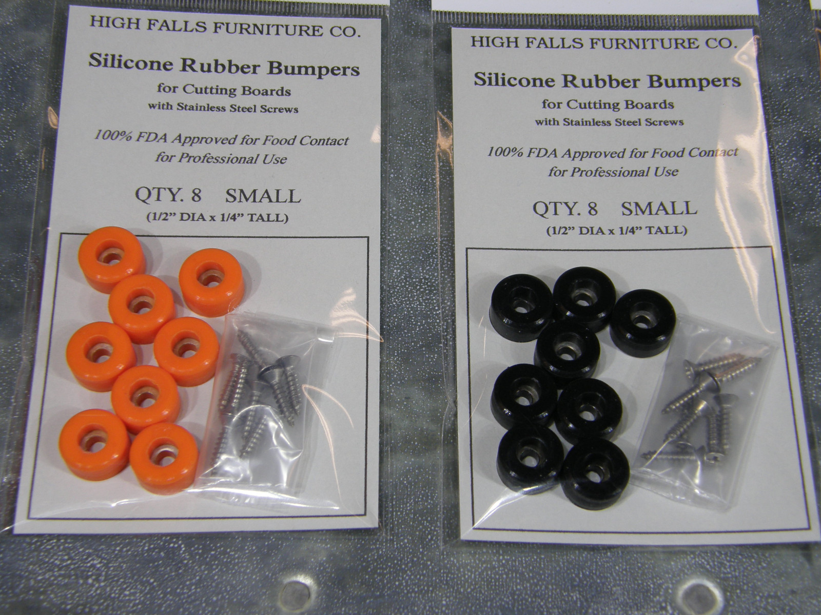 Silicone Cutting Board Rubber Bumper Feet Black Brown Clear Stainless Food Safe