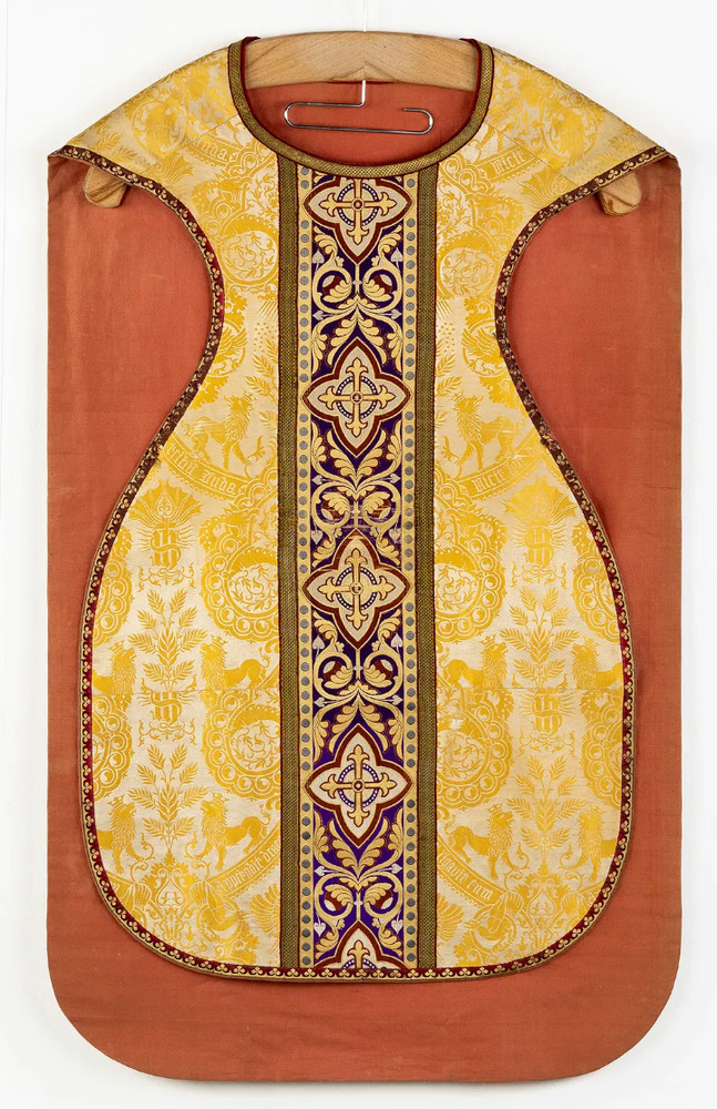 Antique Hand Embroidered Chasuble