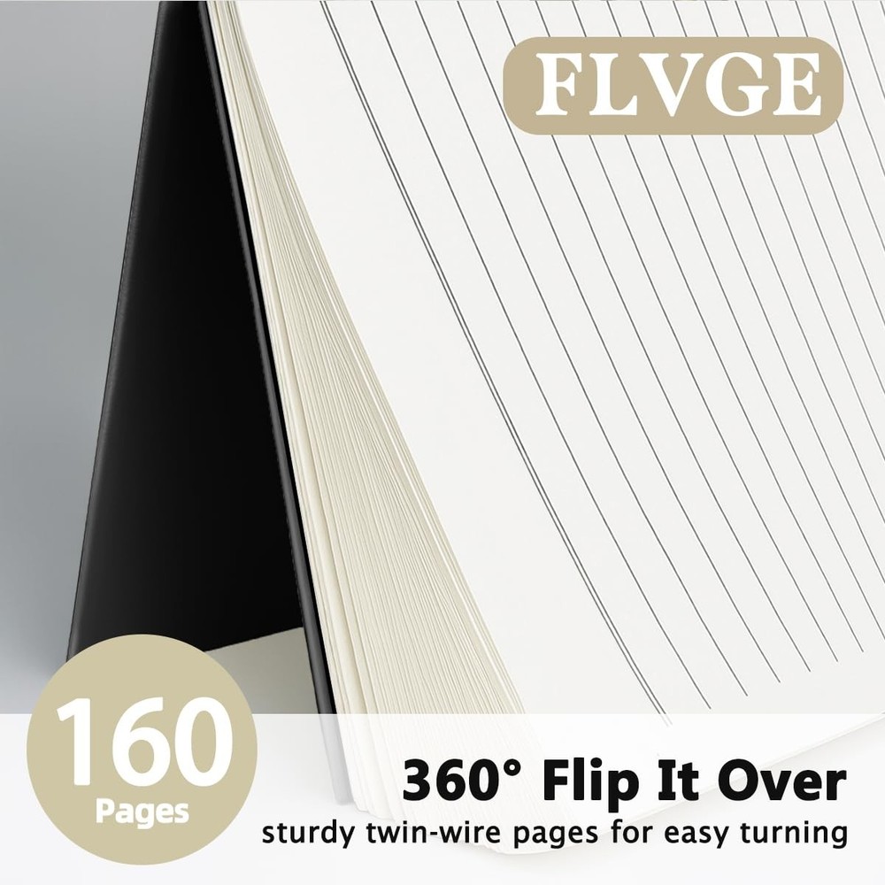FLVGE Difference Maker Gift Notebook Journal, 5.5×8.3 Inch, 03-maker - Black