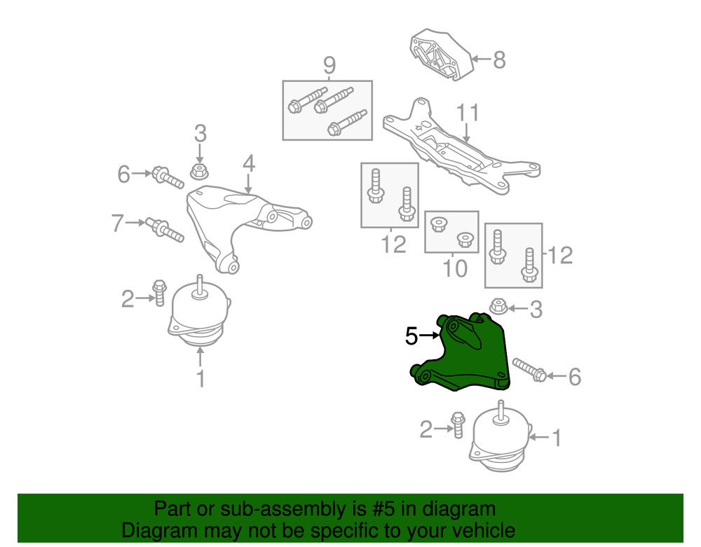 Genuine Ford Engine Mount Bracket BR3Z-6031-A