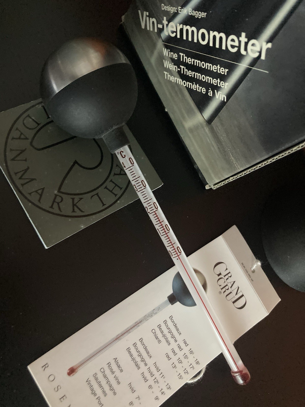 Rosendahl Grand Cru Denmark Wine Thermometer Modernist, Erik Bagger