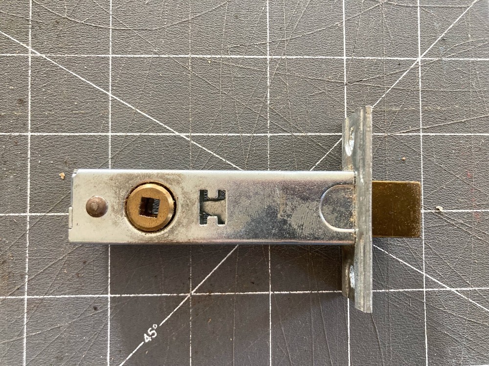 Vintage  Mortise Deadbolt--Small--Chrome and Brass
