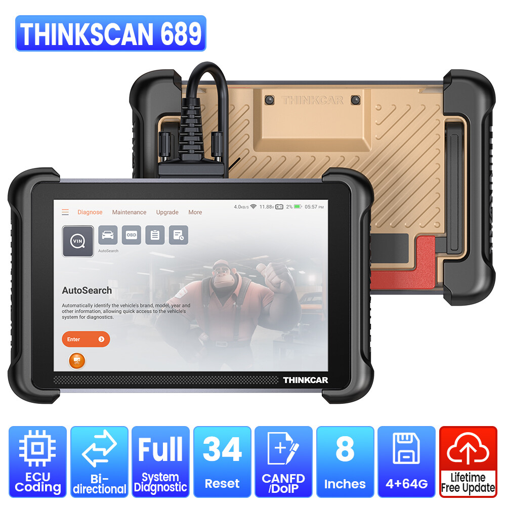 NEWEST THINKSCAN 689 E.CU Coding OBD2 Scanner Auto Diagnostic Tool 34+Services