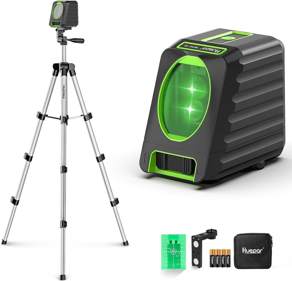 Professional-Grade Laser Level with 197ft Pulse Mode & Adjustable 40in Tripod