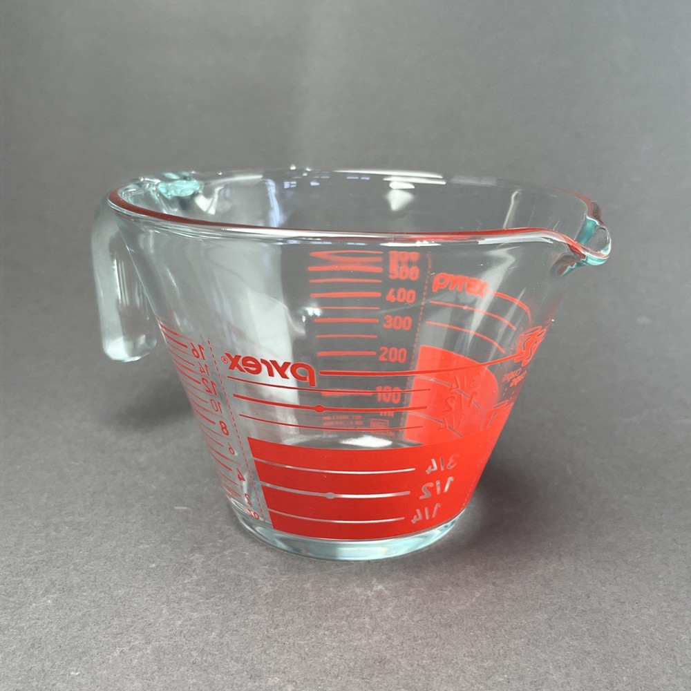 PYREX Measuring, 2 Cups, 16 oz, 500 mL, Red Reverse Read Inside