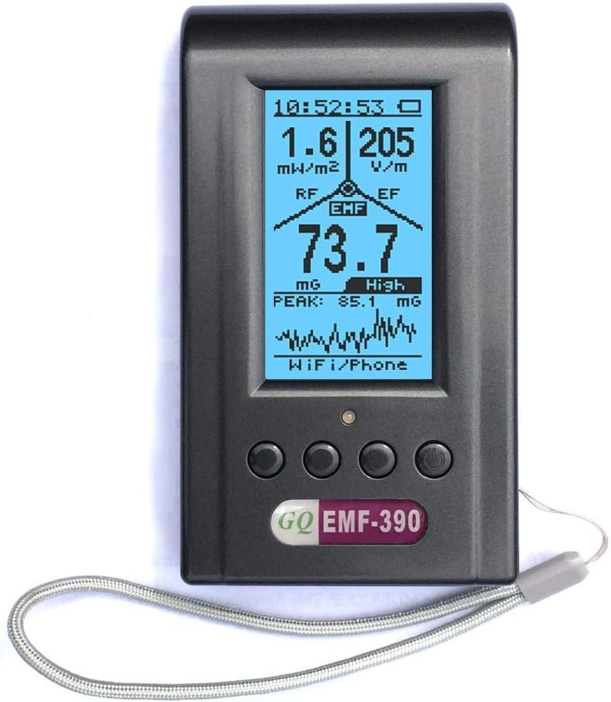 EMF Meter,Advanced GQ EMF-390 Multi-Field Electromagnetic Radiation 3-in-1 EMF E