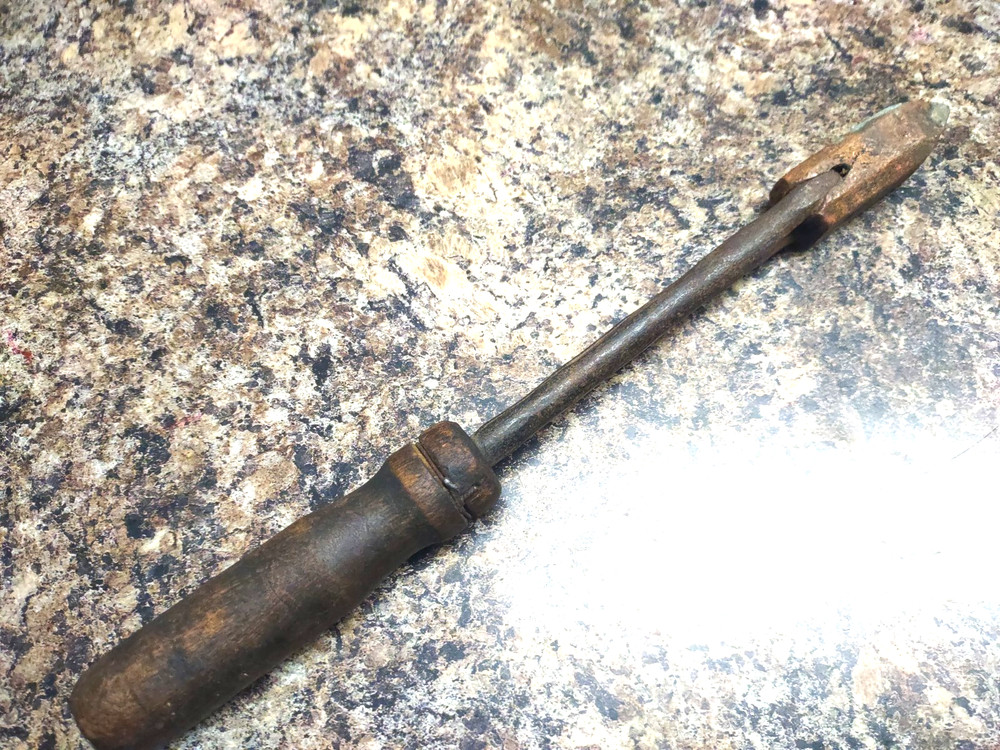 Antique Copper soldering iron 13"