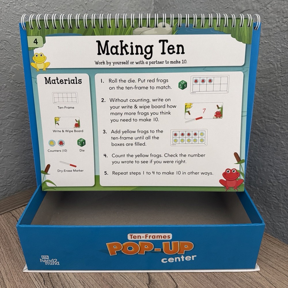 hand2mind Ten-Frames Pop-Up Learning Activity Center 10 Activities No Prep K-2