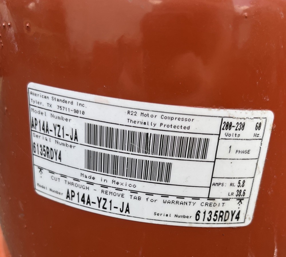 Trane AP14A-YZ1-JA Compressor USED **TESTED**
