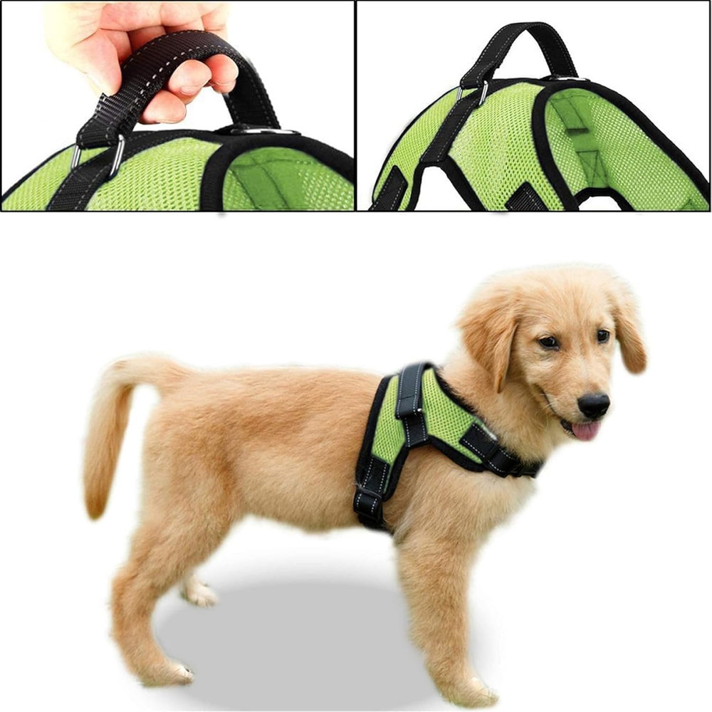 No Pull Reflective Adjustable Dog Harness with Handle- Comfortable Soft All Wea