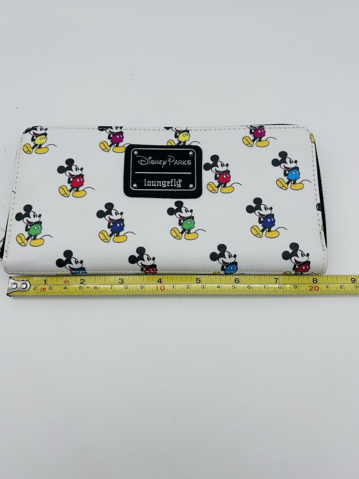 Disney Parks Loungefly Womens Wallet Mickey Mouse All Over Print Zip Around