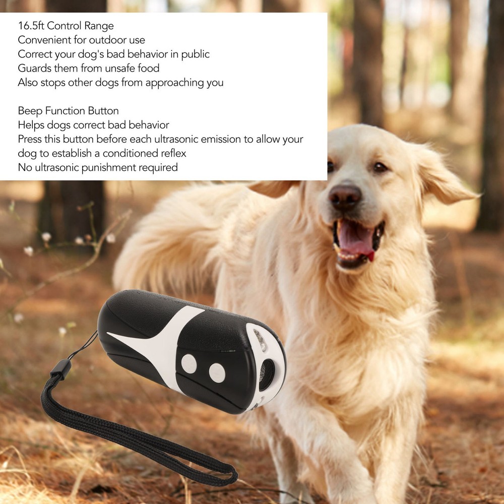 Dog Barking Deterrent Device 2 Frequency 16.5ft Range Ultrasonicdheld Bark S