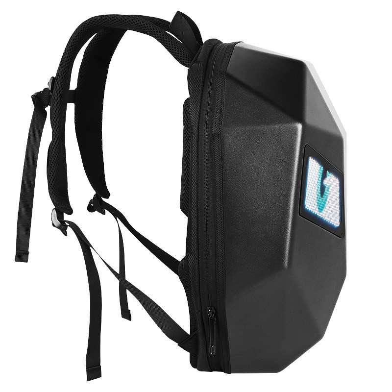 LED Motorcycle Riding Backpack Featuring Illuminated Eye Design, Large Capacity