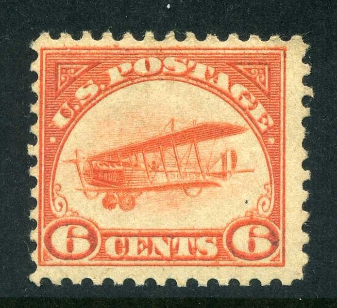 C1, 6¢ Early Airmail, Mint Hinged, Scott $55