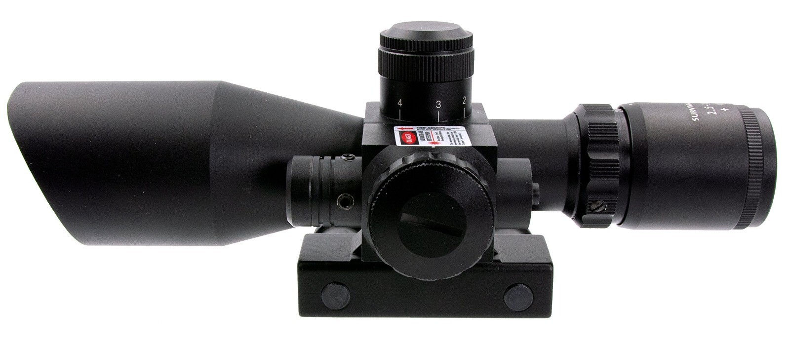 2.5-10x40 Rifle Scope Illuminated Red & Green Mil-dot Reticle Rail Mount