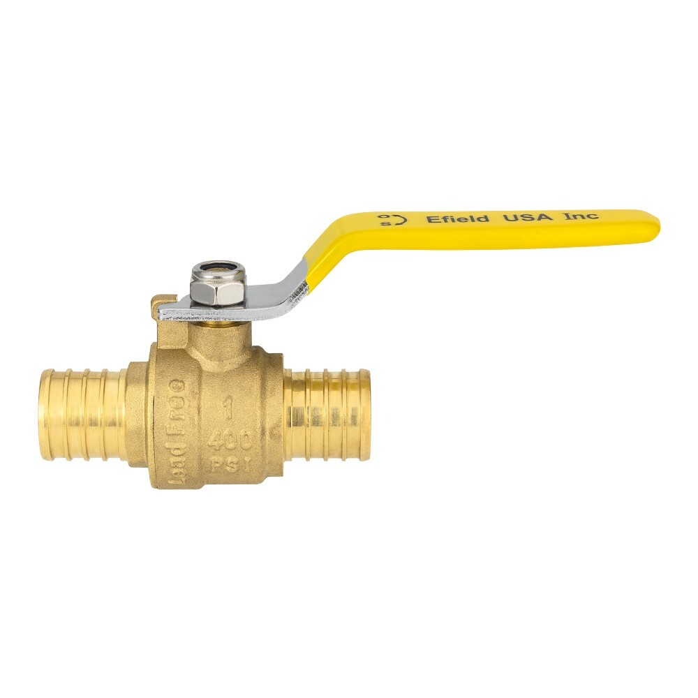 EFIELD 10 PCS 1-INCH CRIMP PEX FULL PORT SHUT OFF BALL VALVE , LEAD FREE