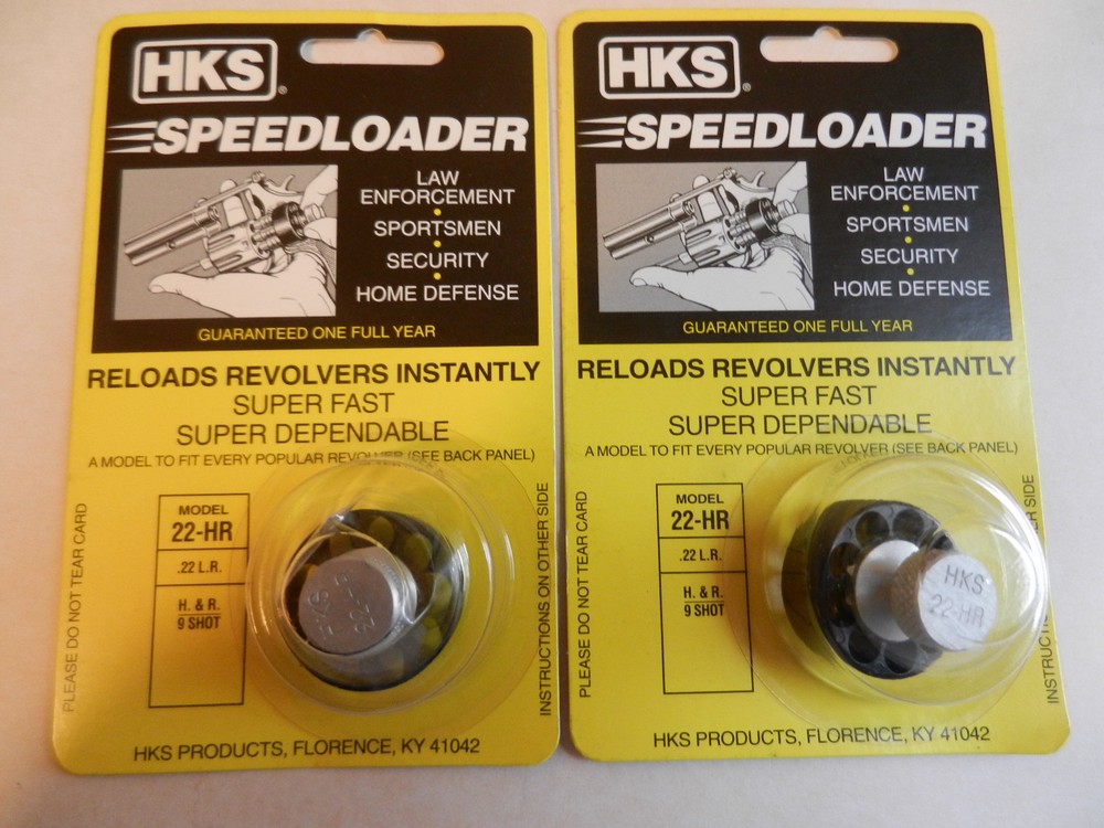 HKS Speedloader; NEW; 22-HR; 9-Shot; 22 LR; 2 Pack; Fast & Dependable