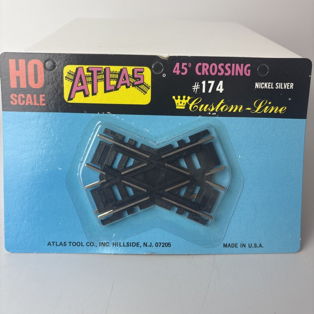 Atlas #174 HO Customline 45 Degree Crossing Nickel Silver Code 100