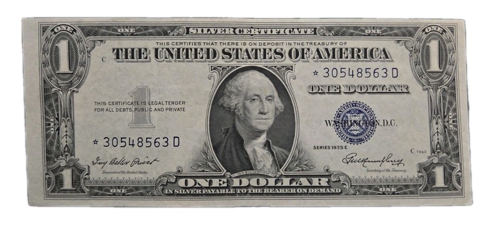 1935-E Silver Certificate Star Dollar 1.00 Nice UNC