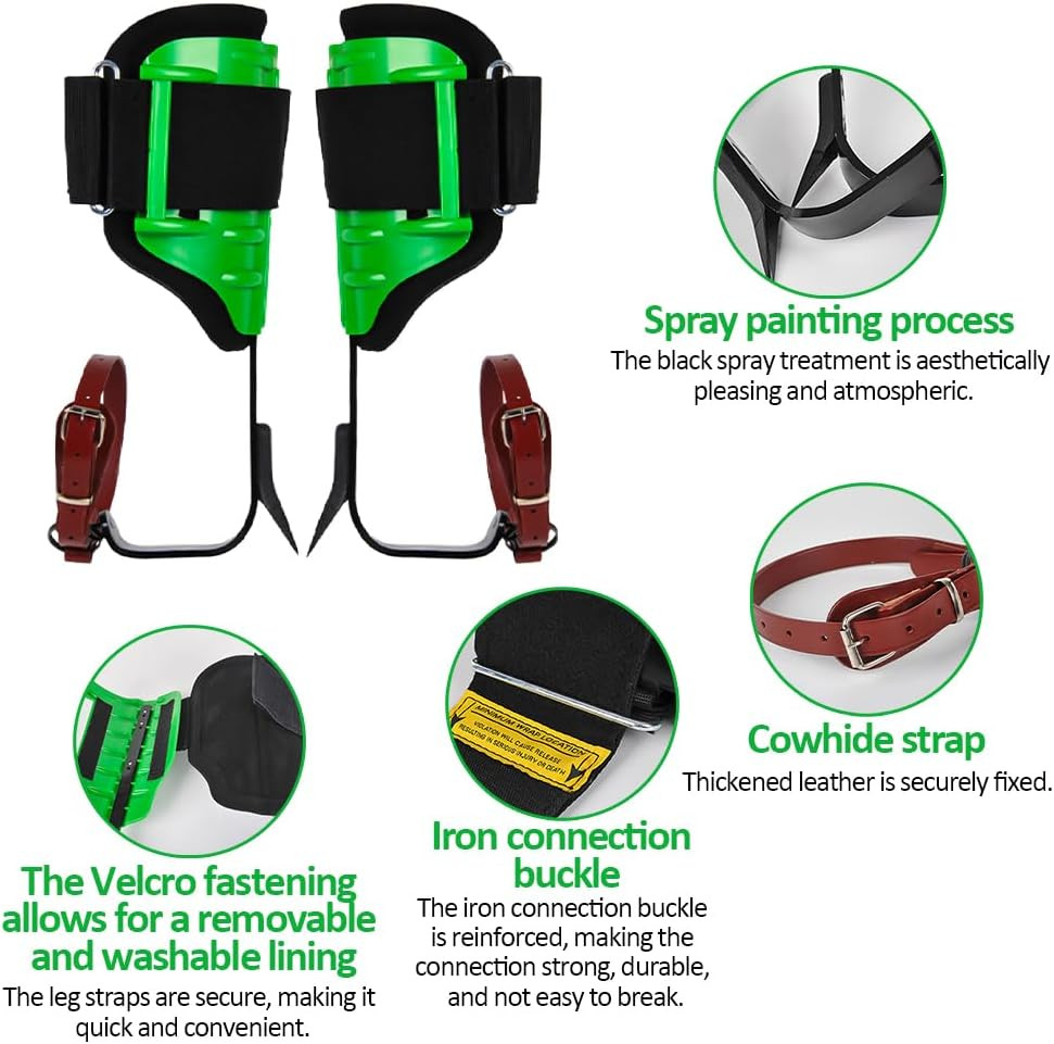 Tree Climbing Gear, Tree Climbing Spikes, with Adjustable Tree Climbing Equipmen