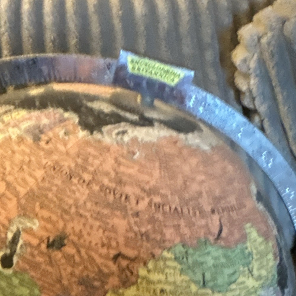 Replogle Black Rotating World Globe with Metal Base