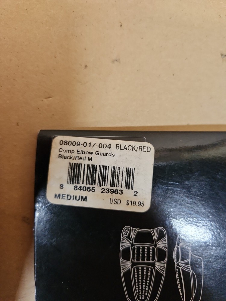 Fox Comp Elbow Guards Black / Red Size Medium 08009-017-004