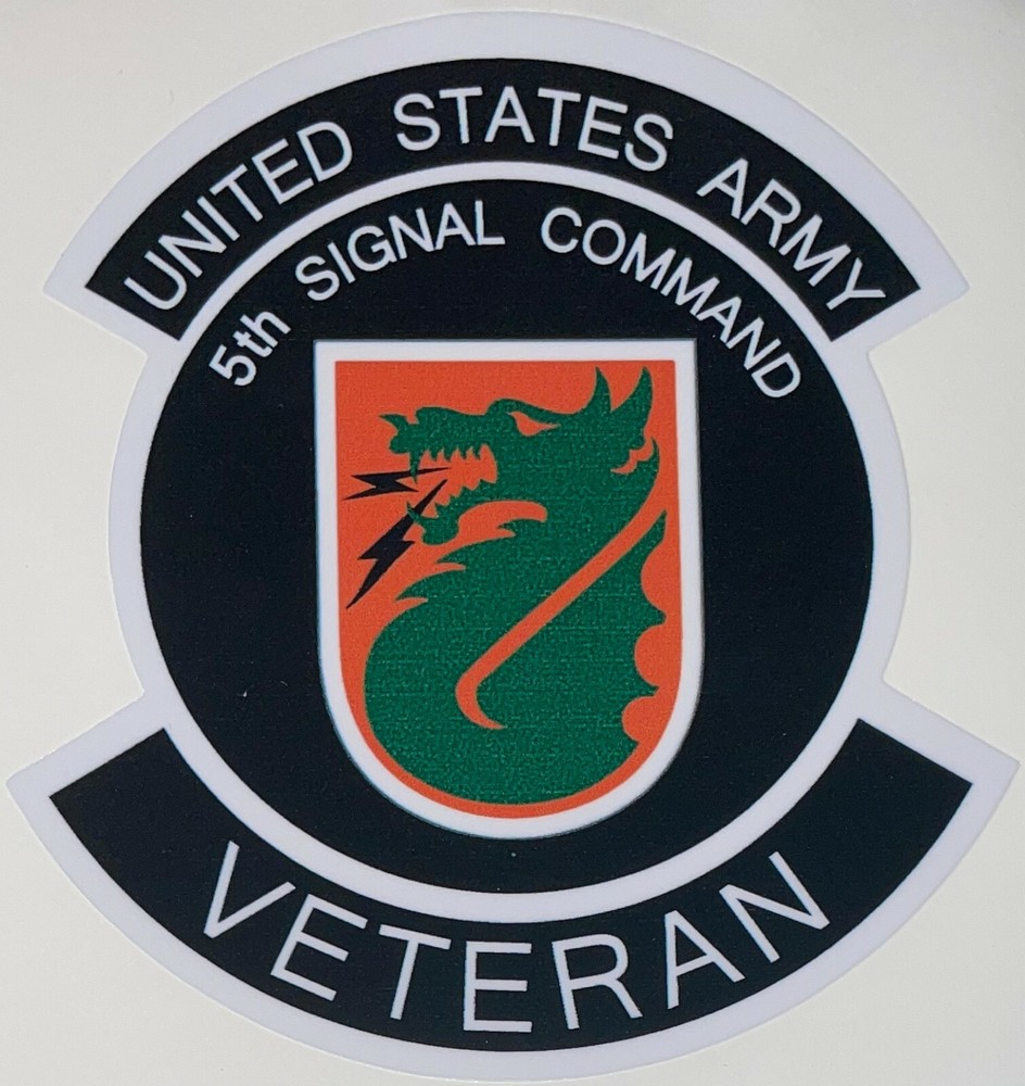 US Army 5th Signal Command Veteran Sticker Waterproof D246
