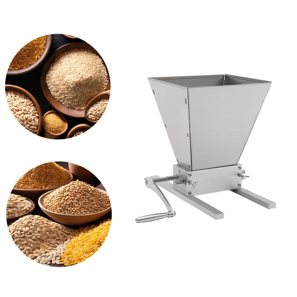 4L Manual Roller Grain Mill Adjustable Low Speed Drill Corn Crusher Machine US