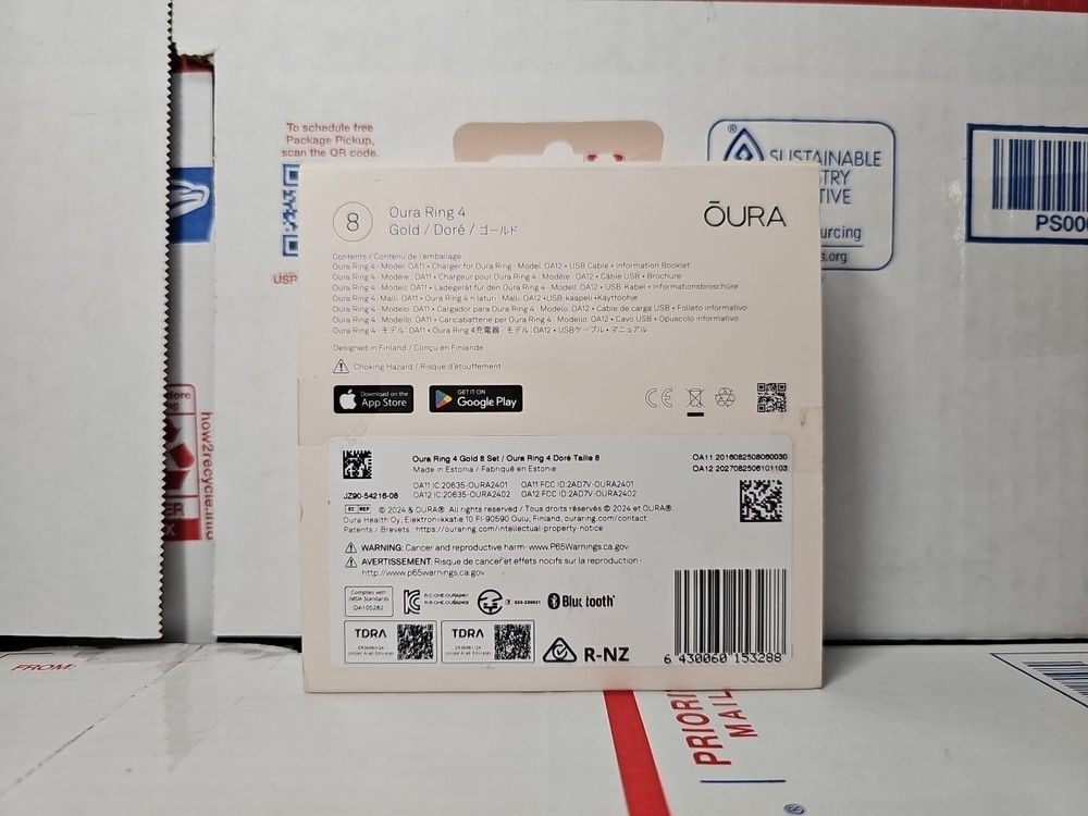 Our Ring 4 Smart Ring, Size 8, Gold - USED/SEE DESCRIPTION