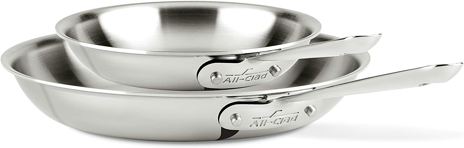 All-Clad D3 Stainless Steel 3-Ply Bonded 8 & 10- inch Fry-Pan