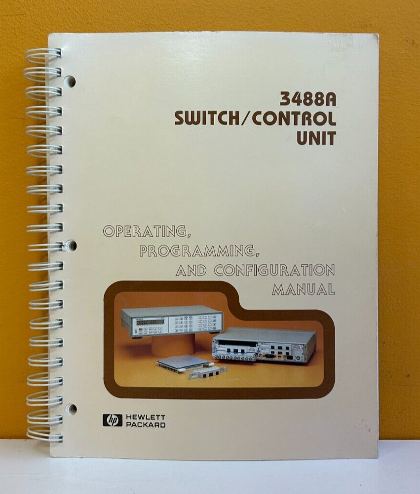 HP / Agilent 03488-90002 1986 Operating, Programming & Configuration Manual.
