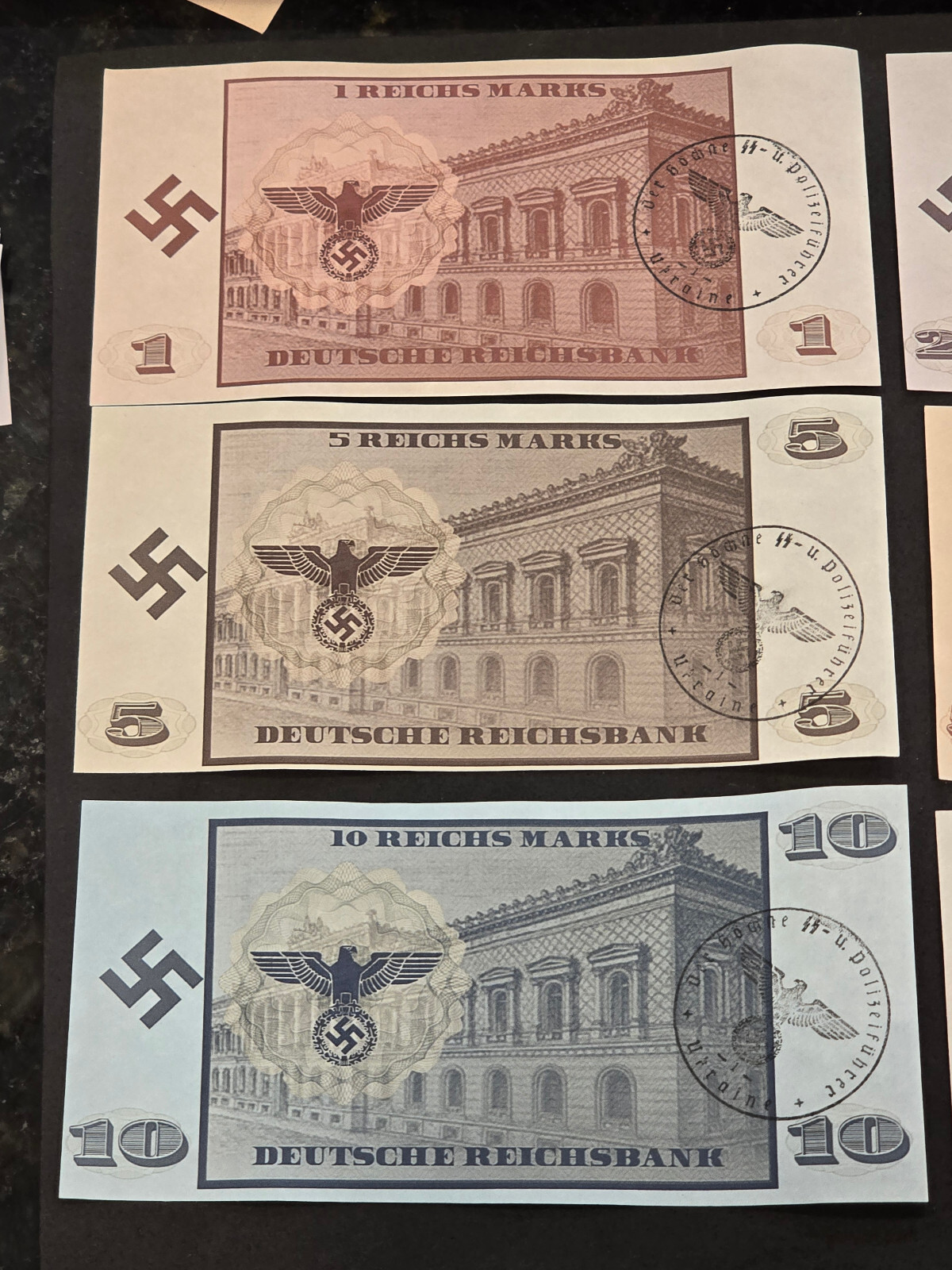 THIRD REICH CURRENCY Adolf Hitler Banknotes Reichsbanknotes x 1,5,10,20,50,100