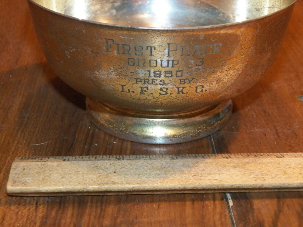 1950 Silverplate Bowl Trophy - First Place Group 3 Pres. By L.F.S.K.C.