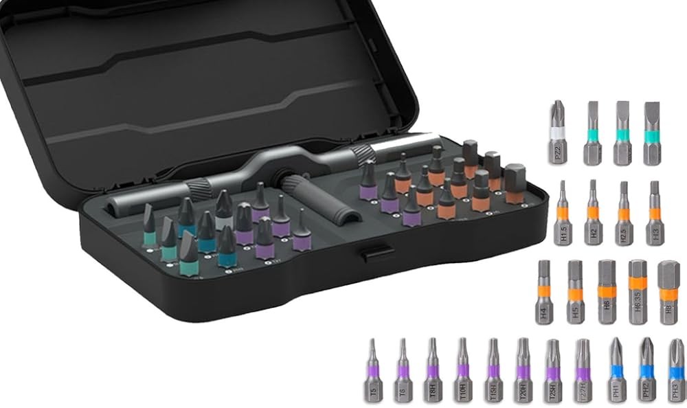 1 Magnetic Screwdriver Set, DIY Ratchet Screwdriver Set, Multi Bit