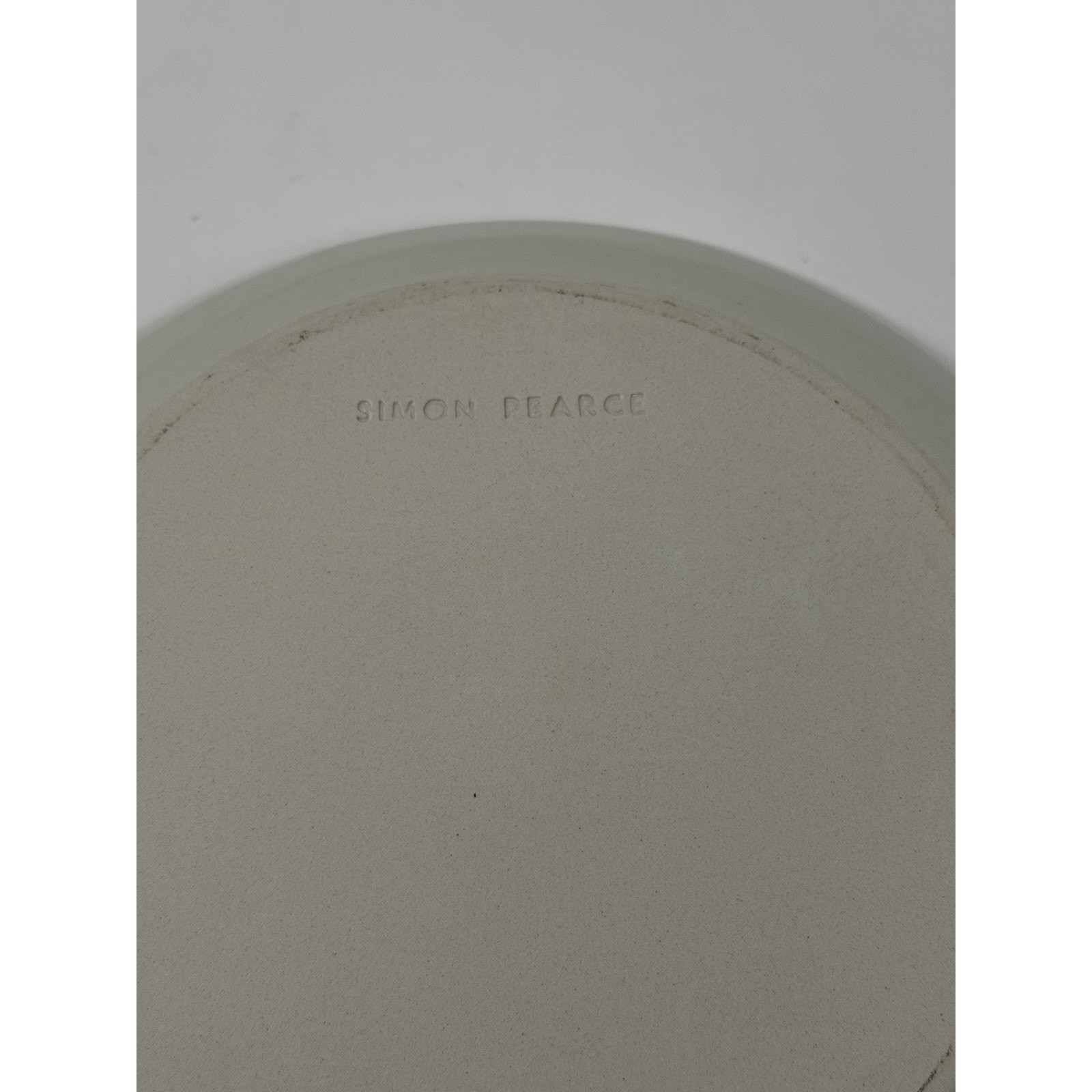 Simon Pearce Marble Stratus Serving Bowl Gray White Swirl Stoneware EUC RARE