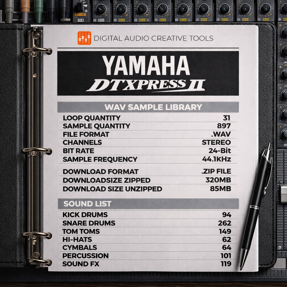 Yamaha DTXpress II Electronic Drums Sample Library