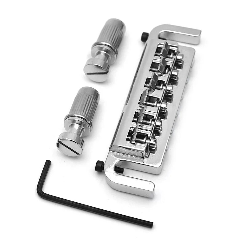 Big Type Wraparound Compensated 6 String Bridge Tailpiece for LP SG Style Guitar