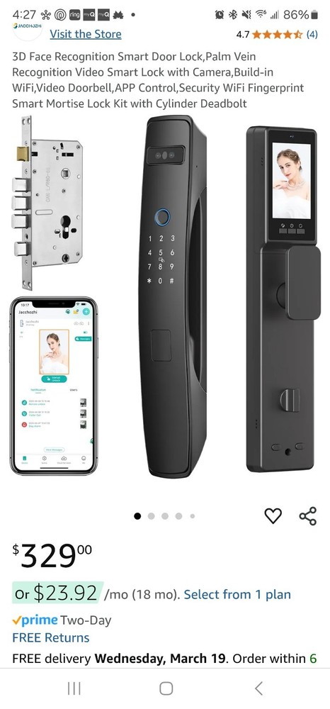 Necchuizo Intelligent Lock Smart Electronic Door Lock